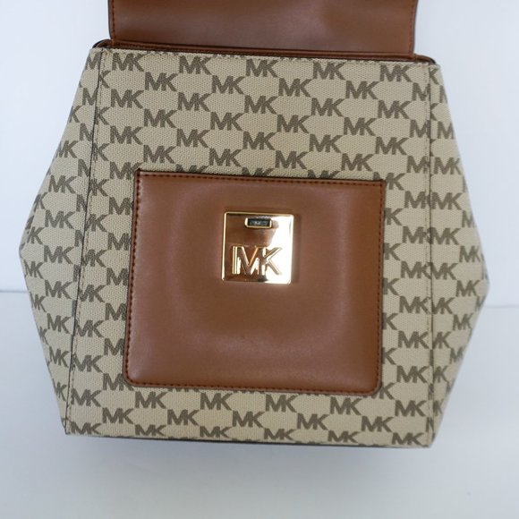 Michael Kors Mindy M Backpack MK Natural/Brown main image 6
